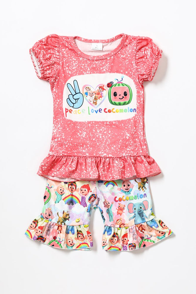 Girls Cocomelon Top and Shorts Set