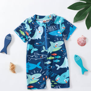 Baby Boy Whale Cartoon Swimsuit