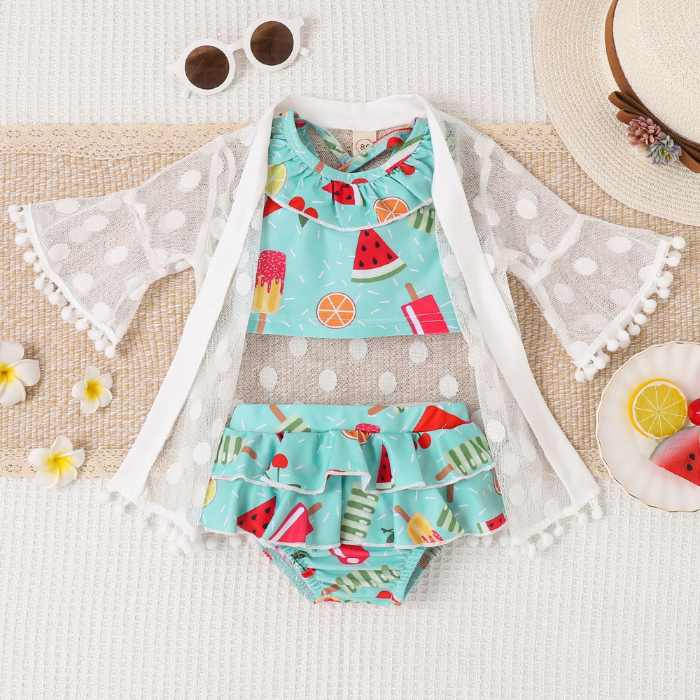 Baby Girl Watermelon Swimsuit and Blouse