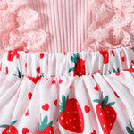Pink strawberry set for Baby Girl
