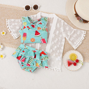 Baby Girl Watermelon Swimsuit and Blouse