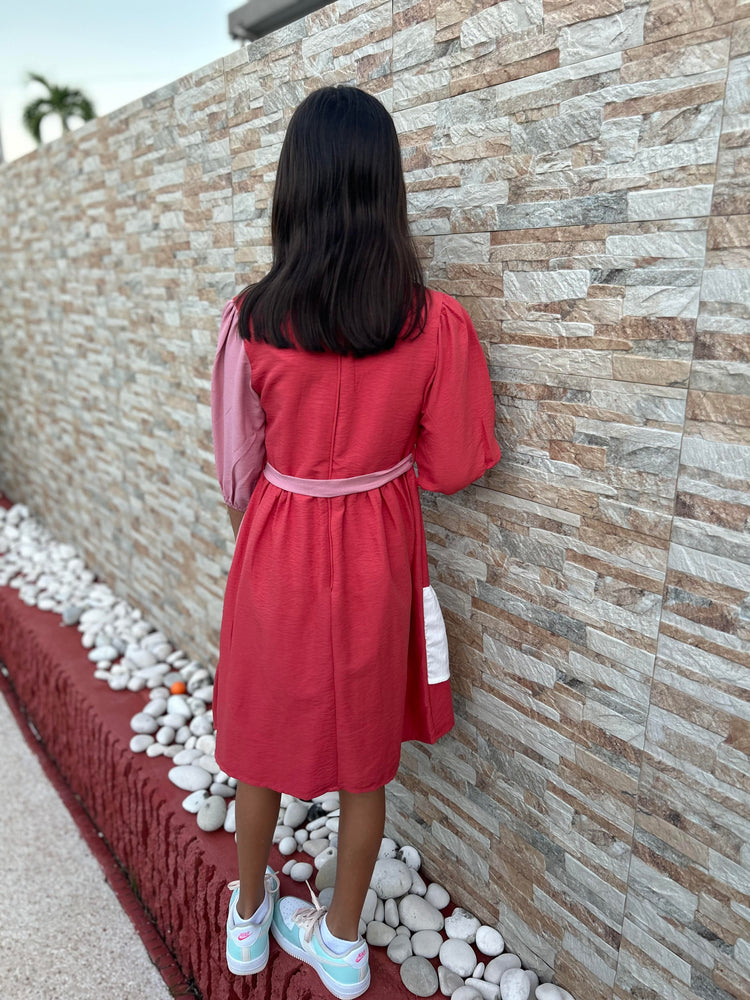 Tricolor Style Dress 8 YRS Tricolor Style Dress 8 YRS