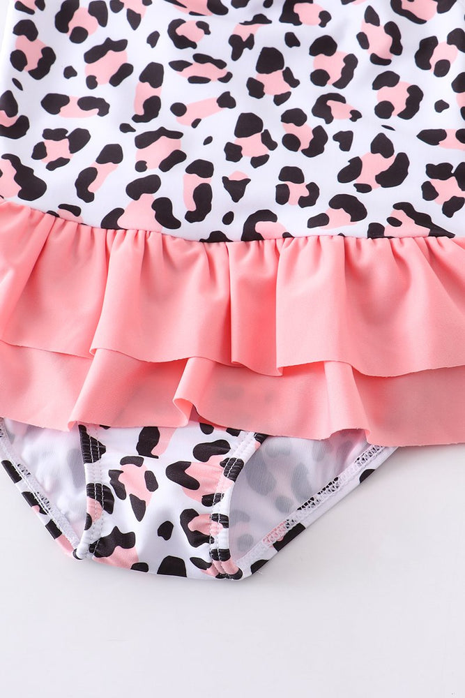 Girls Leopard Print Swimsuit