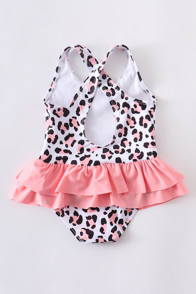 Girls Leopard Print Swimsuit