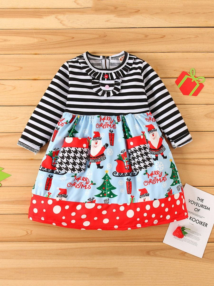 Girls Christmas Patchwork Dress – KStyle kids Boutique