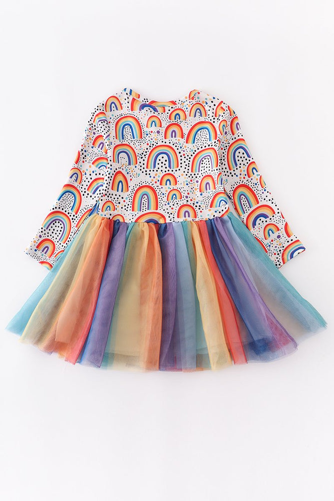 Girls Rainbow Tutu Dress