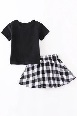 Girls Apple Top & Skirt Set