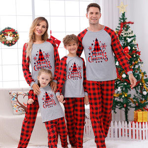Merry Christmas Buffalo Plaid Family Pajamas