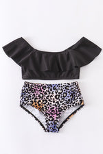 Color Splash Leopard Print Swim Sets