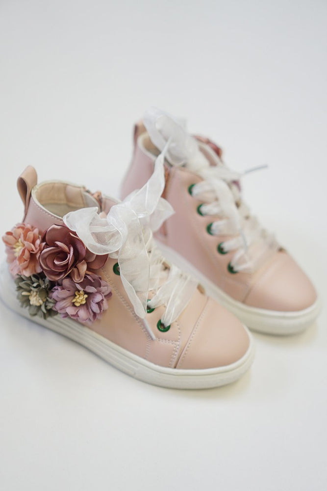 Girls Flower Sneakers
