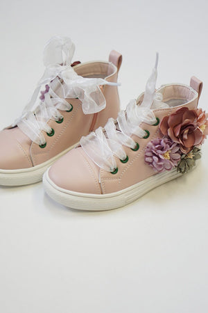 Girls Flower Sneakers