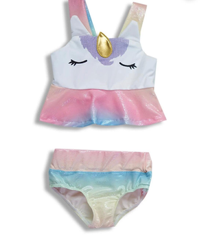 Girls Unicorn 2-Piece Swimsuit Set