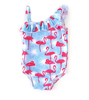 Girls Flamingo 1-Piece Swimsuit