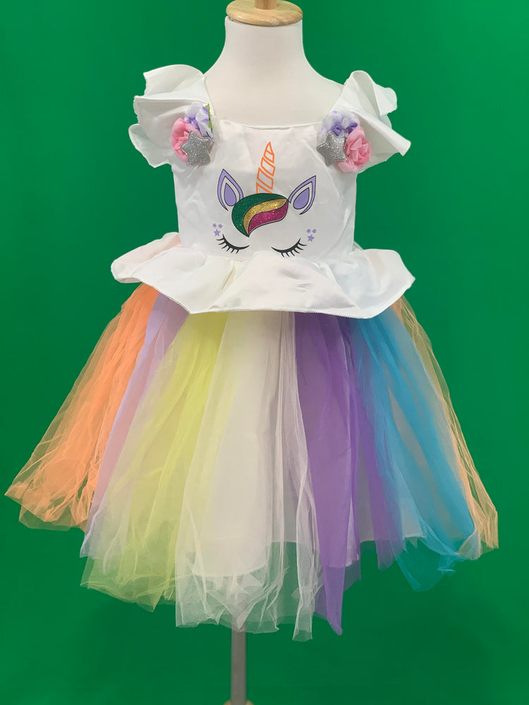 unicorn party dress age 5 Unicorn Birthday Dress Set Includes Hair Band, Rainbow Baby Girl Tutu